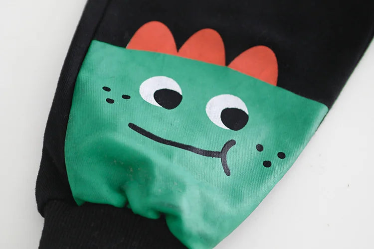 Kidsclick Kids’ Cartoon T-Shirt & Pants Set – Spring/Autumn 2-Piece Casual Outfit (Toddlers 1-5 Years)