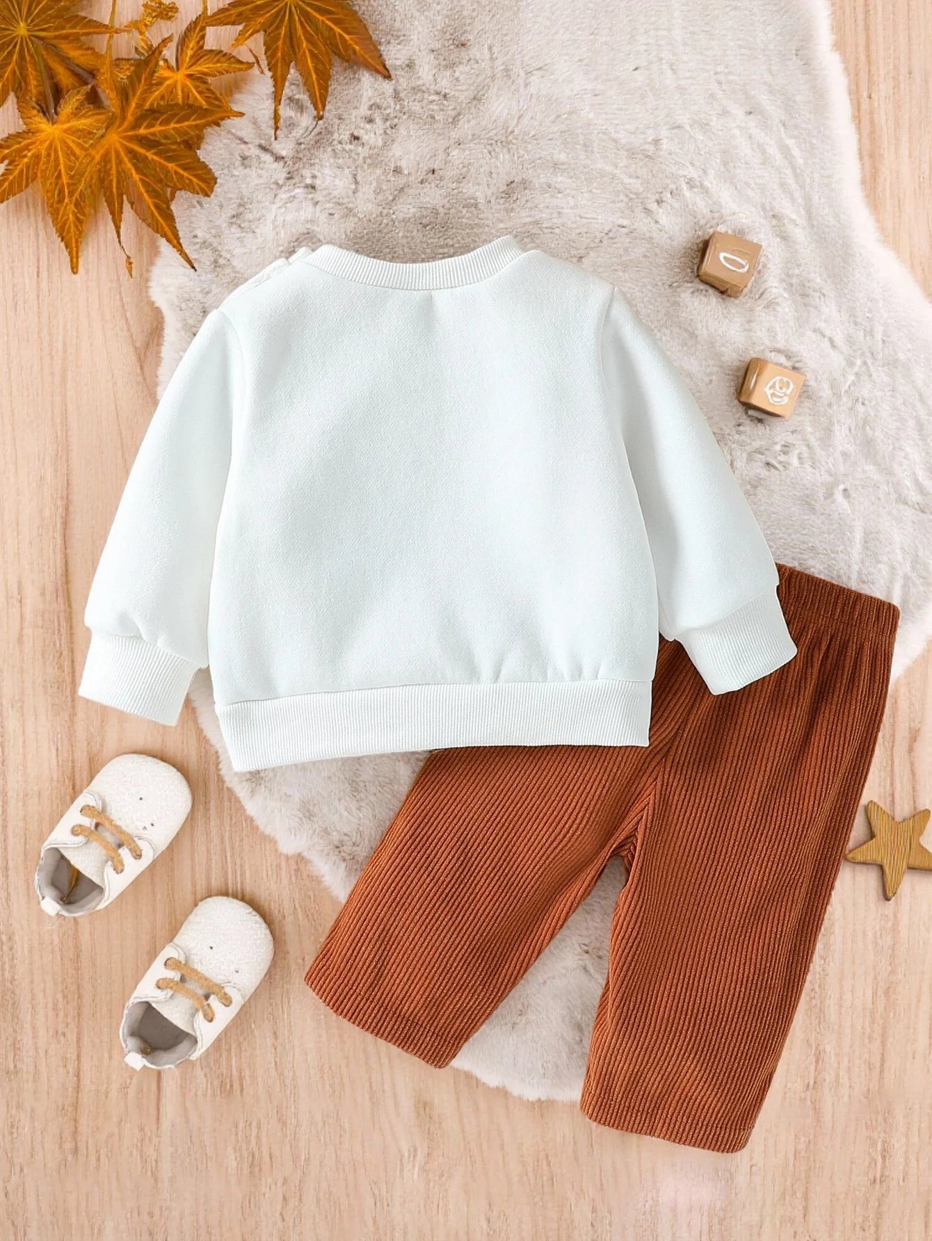 2025 Baby Boys Autumn /Winter Outfits Sets Embroidery Letter Cartoon Bear Sweater Top &Pants 2pcs Cute Toddler Clothing Casual