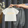 Children's Summer Suit 2024 New Kids Casual Summer Tops +pants Clothes Boys and Girls Tshirt Pants Clothes Set