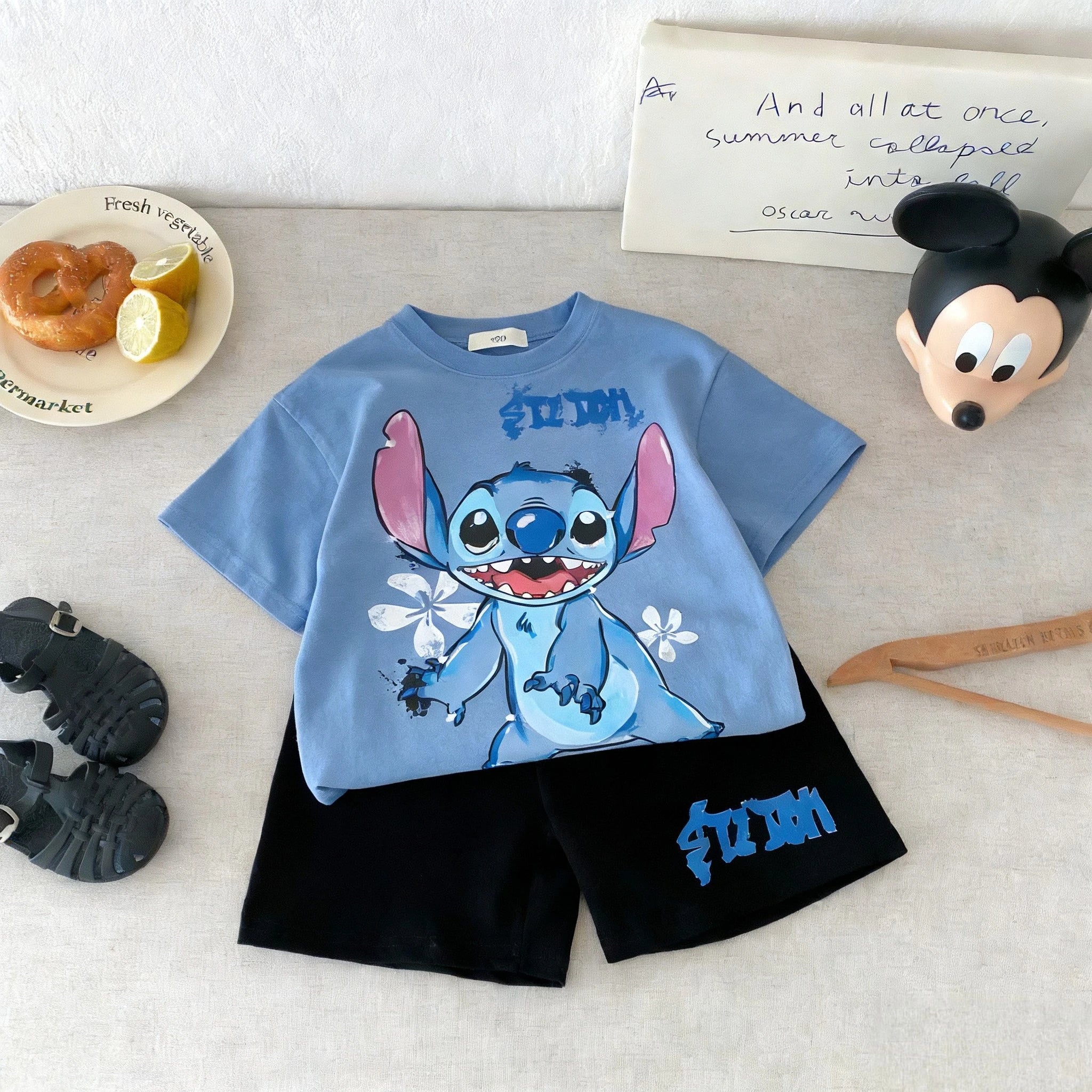 Kidsclick Boys’ Simba Cartoon T-Shirt & Shorts Set – Summer 2-Piece Outfit (Toddlers)