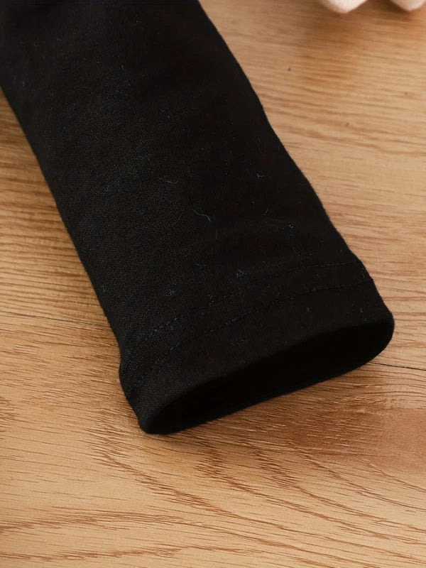 "Kids' Retro Plaid Dress | Black & Red Color Block with Big Bow Waist - Asymmetrical Hem Long-Sleeve Princess Dress"