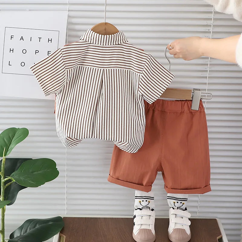 Kidsclick Boys’ Cotton T-Shirt & Shorts Set – Summer 2-Piece Casual Outfit (Toddlers & Kids)