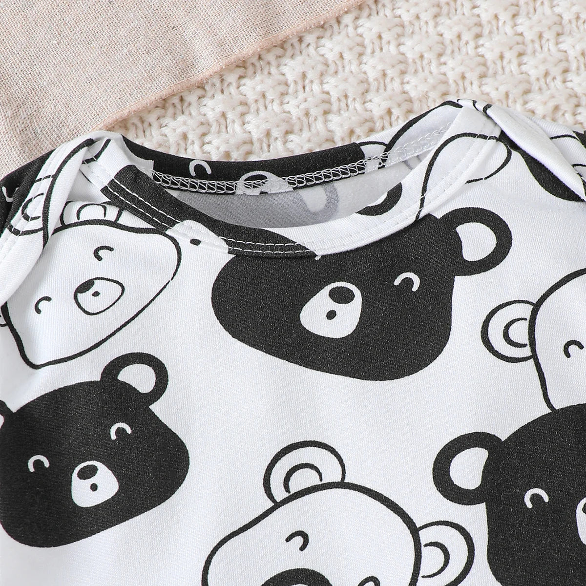 0-9 Months Baby Boy Set Little Bear Long Sleeve Bodysuit+Pants+Hat+Socks 4pcs/Set Baby Spring Autumn clothing Newborn