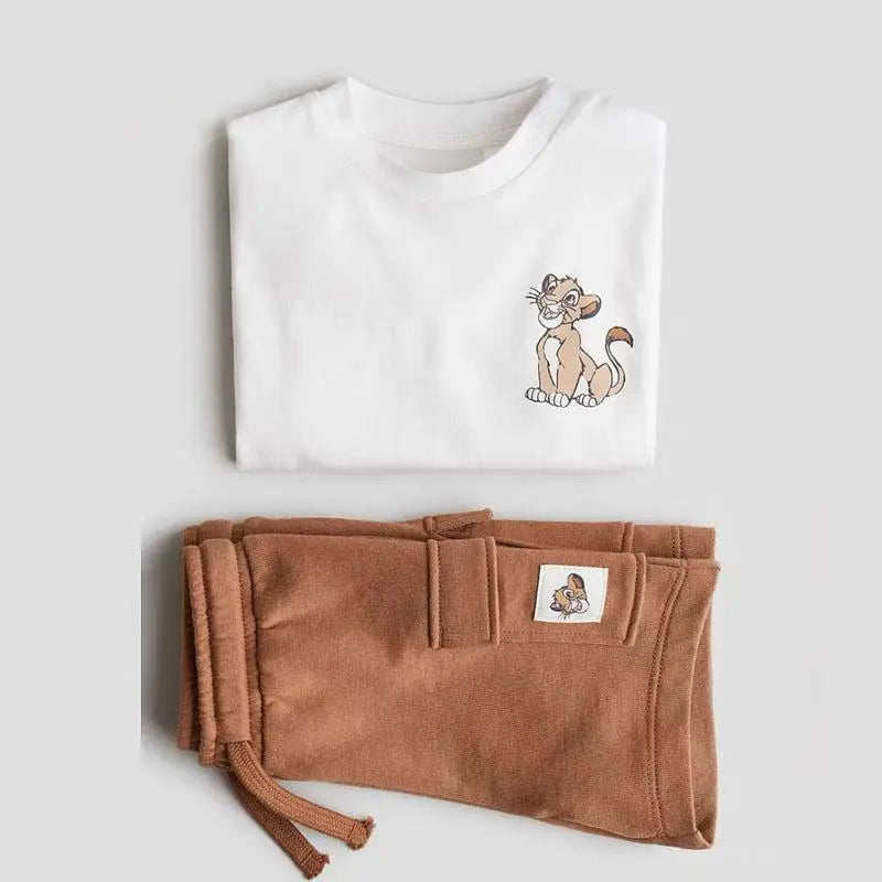 Kidsclick Boys’ Summer Cartoon T-Shirt & Shorts Set – Short Sleeve 2-Piece Casual Outfit