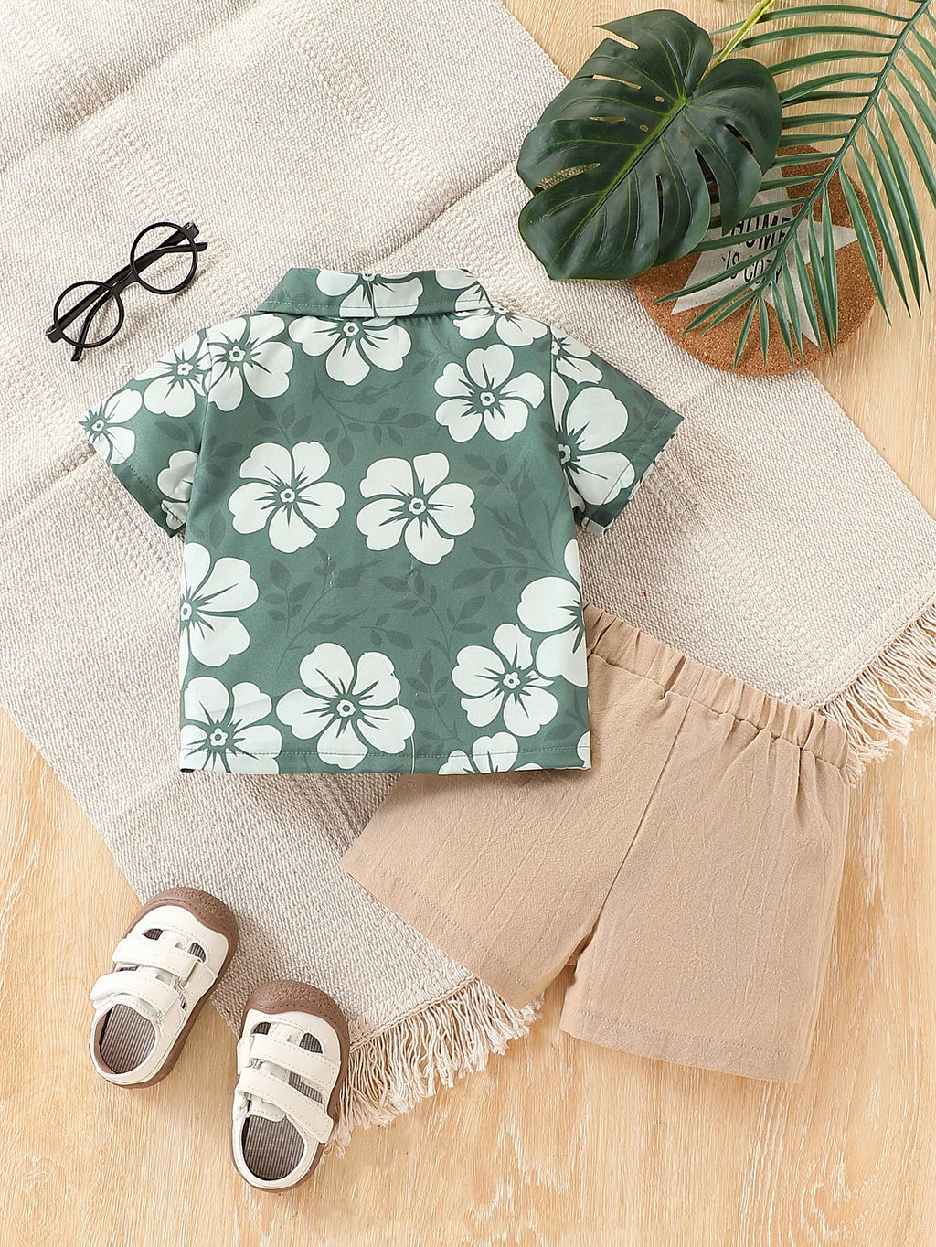 Kidsclick Boys’ Summer Vacation T-Shirt & Shorts Set – 2-Piece Casual Outfit with Pocket Detail (Toddlers)