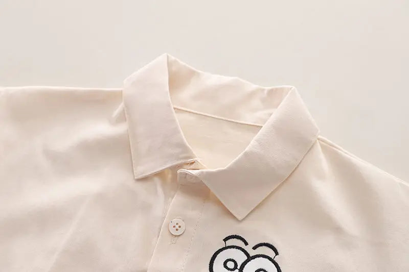 Kidsclick Boys’ Dinosaur Cotton Shirt & Jeans Set – Spring 2-Piece Casual Outfit (Ages 1-5 Years)