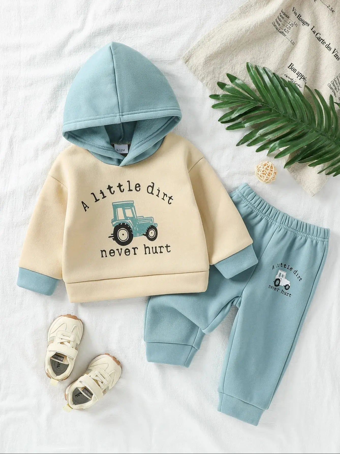 Baby Autumn Toddler Boys  Outfits Truck Letter Print Long Sleeve Sweatshirts & Long Pants 2Pcs Fall Casual Clothes Set For 1-3Y