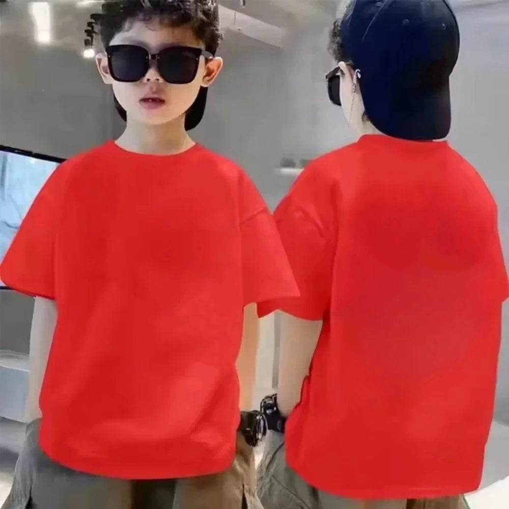 Little bear Print yellow Summer Short Sleeve Children Age 3-12 Girls boy Set white black Tshirt+Shorts 2pcs leisure Kids Set