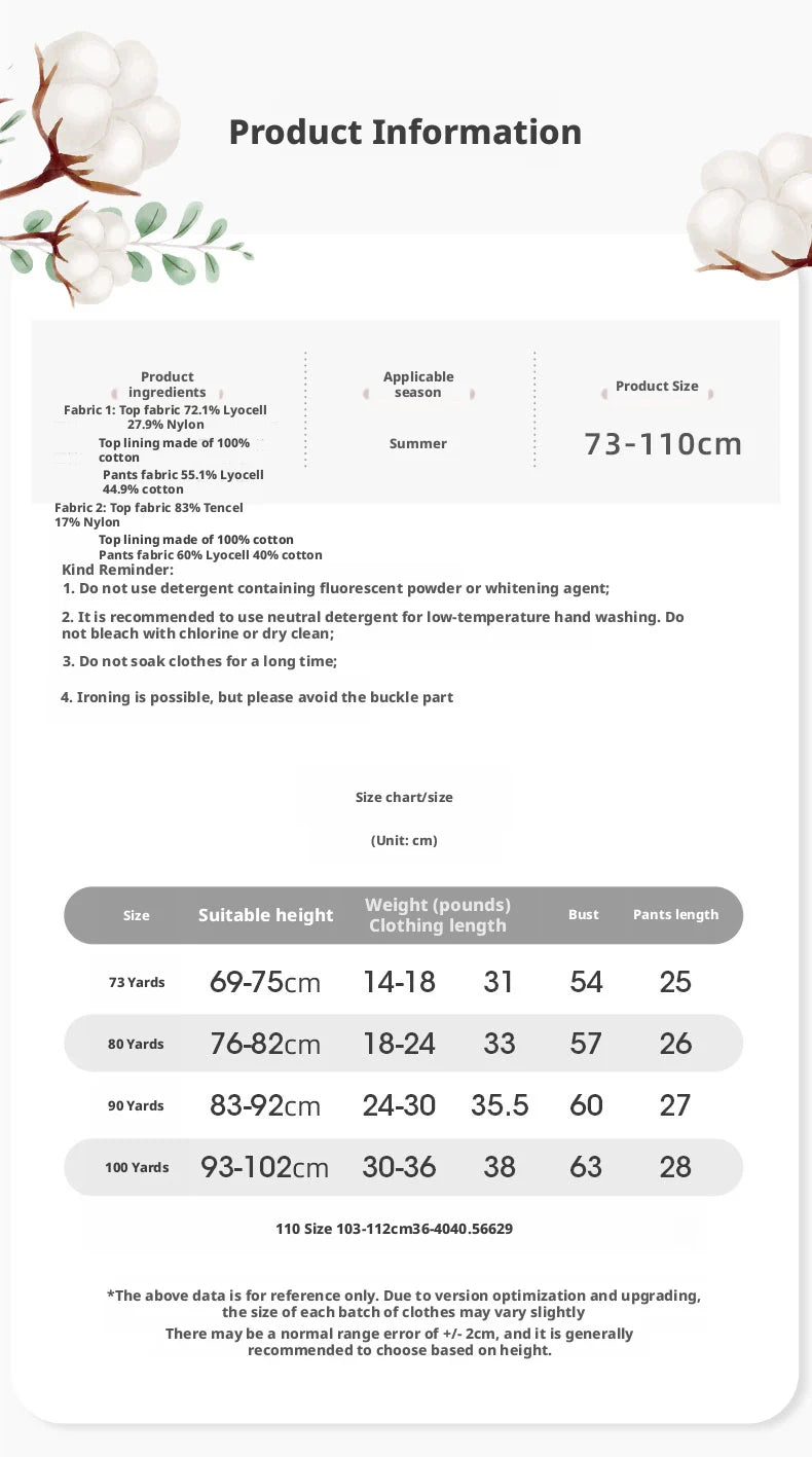 【Youqi】Chinese 0-2 Year Old Baby Girl Outfit Short-Sleeve Shorts Set New Style Baby Top Two-Piece Set Children's Fashionable Outfit