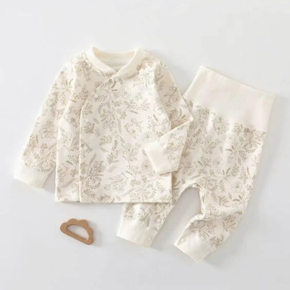 Baby Girls Outfit Set Cotton Long Sleeve Tops Pants Two Pieces Baby Boy Spring Outfits Newborn Clothing