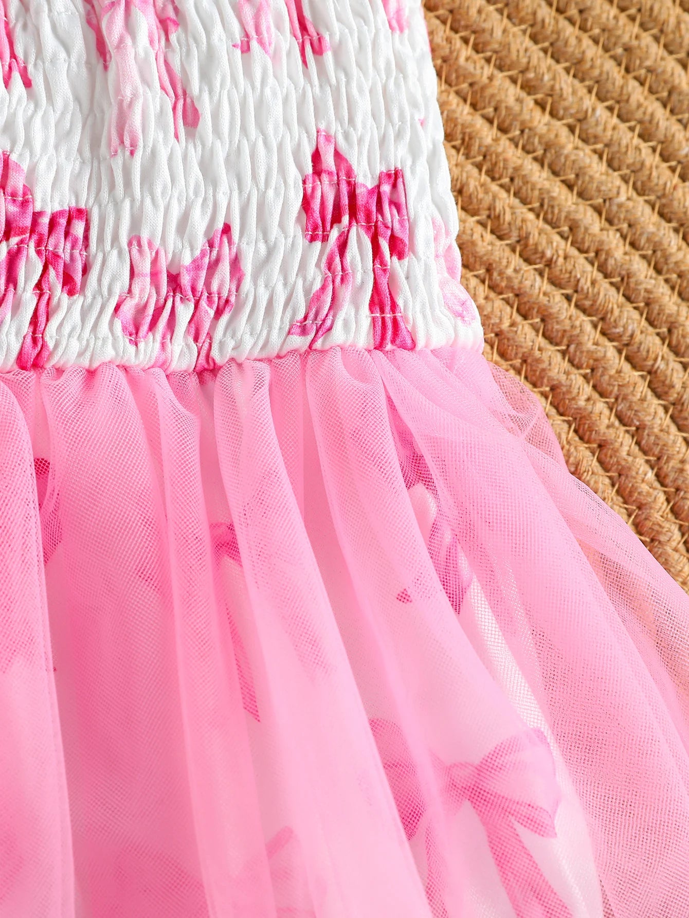 Kidsclick 2-Piece Newborn Baby Girl Romper Set – Sleeveless Tulle Skirt Jumpsuits with Bow & Headband