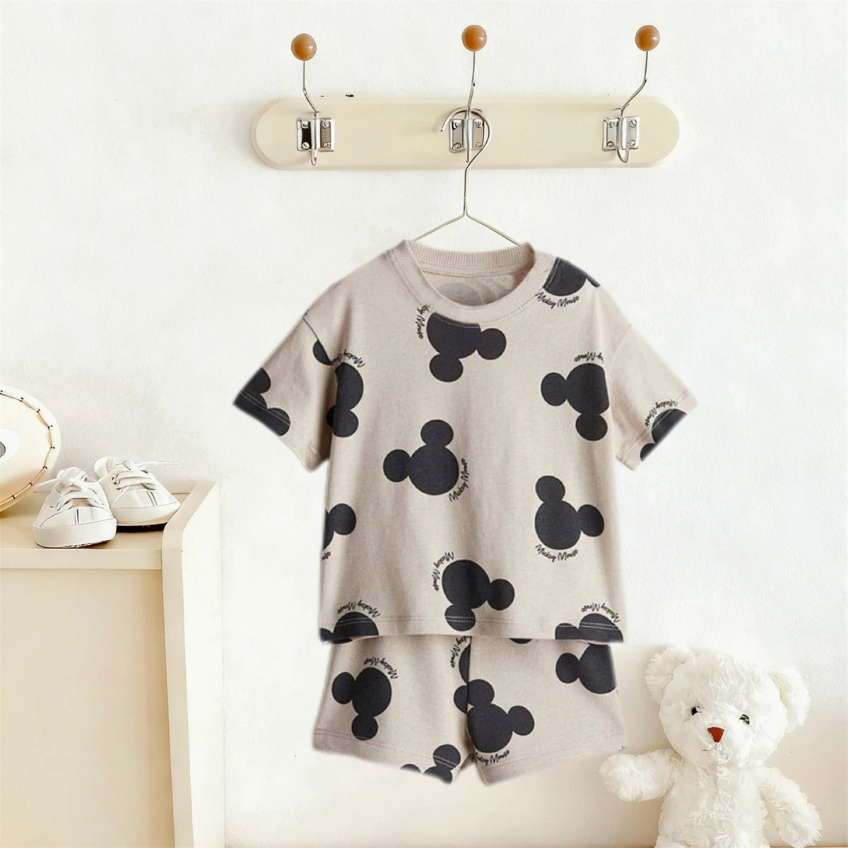 Child Costume Short-sleeved Outfits 1-7Age Boys And Girls Summer Clothing Popular Wear Cute T Shirt All-match Shorts Outer Wear