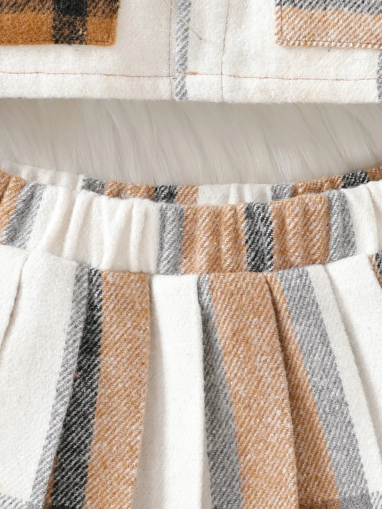 2025 New Striped Long-Sleeved Top and Striped Skirt College-Style Versatile Two-Piece Set