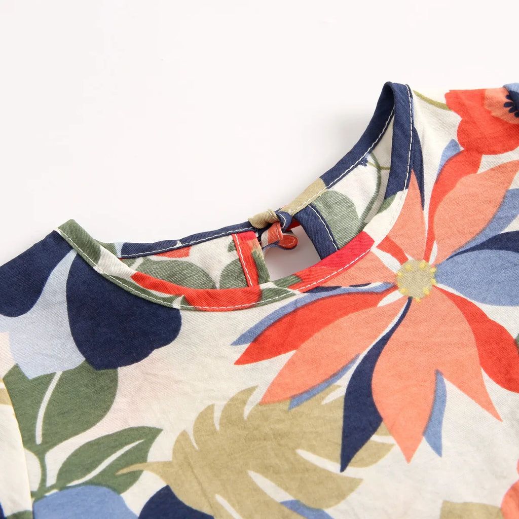 Fashion Flower Summer Children Sets Cotton Infants Girls Princess Clothes 2Pcs