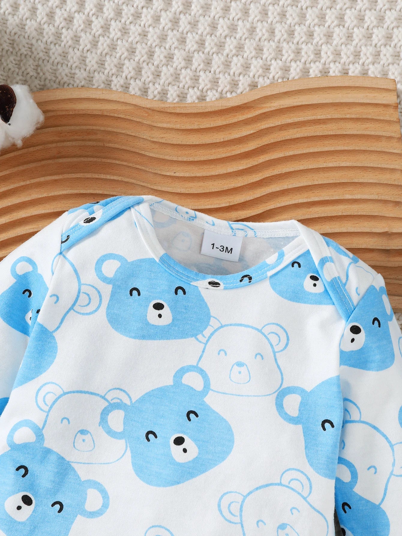 0-9 Months Baby Boy Set Little Bear Long Sleeve Bodysuit+Pants+Hat+Socks 4pcs/Set Baby Spring Autumn clothing Newborn