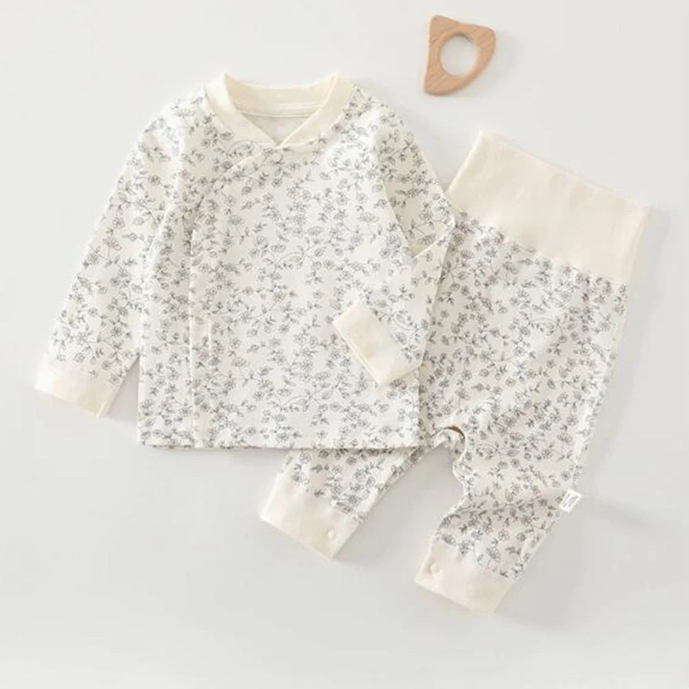 Baby Girls Outfit Set Cotton Long Sleeve Tops Pants Two Pieces Baby Boy Spring Outfits Newborn Clothing