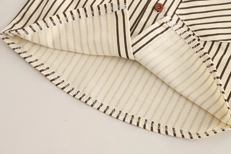 Kidsclick Boys’ Striped Long Sleeve Shirt & Pants Set – Spring/Autumn 2-Piece Casual Outfit (Infants & Toddlers)