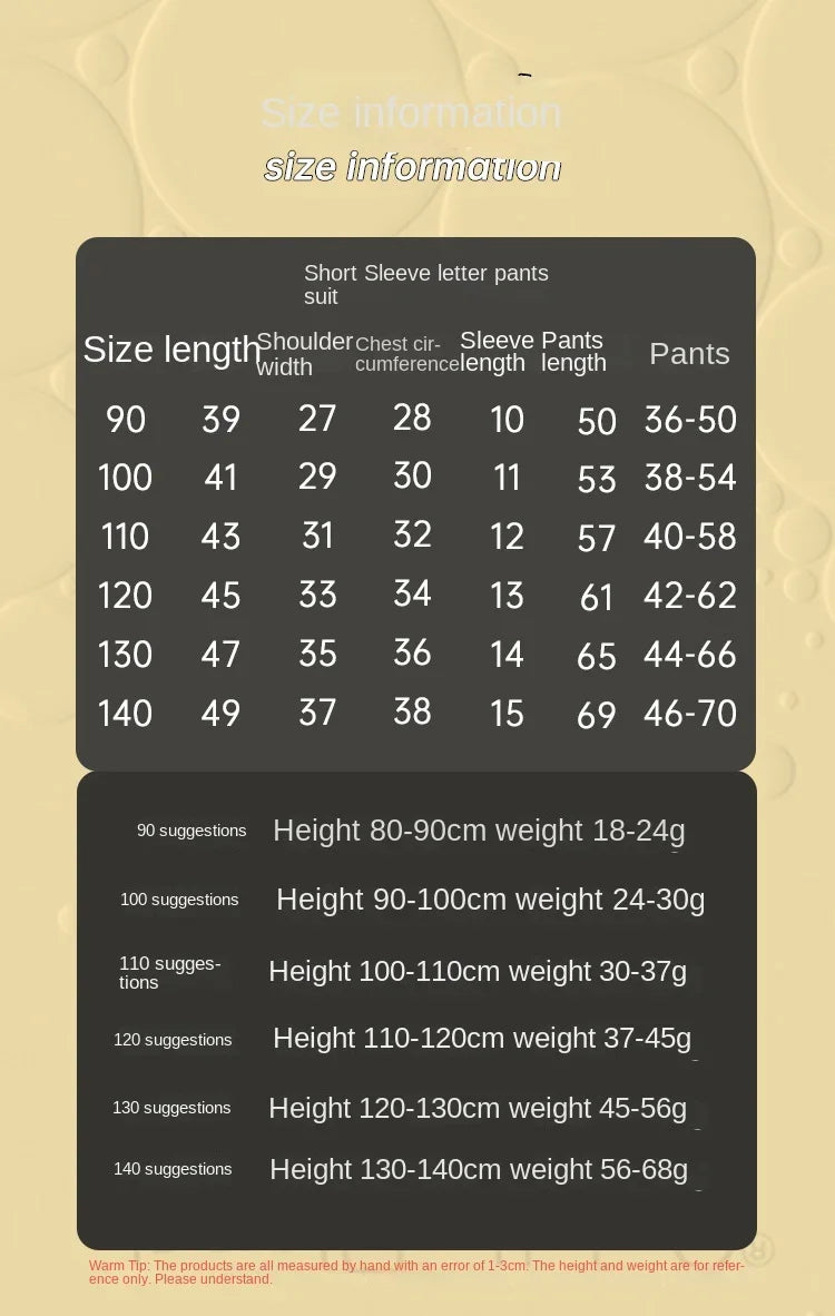 Children's Summer Suit 2024 New Kids Casual Summer Tops +pants Clothes Boys and Girls Tshirt Pants Clothes Set