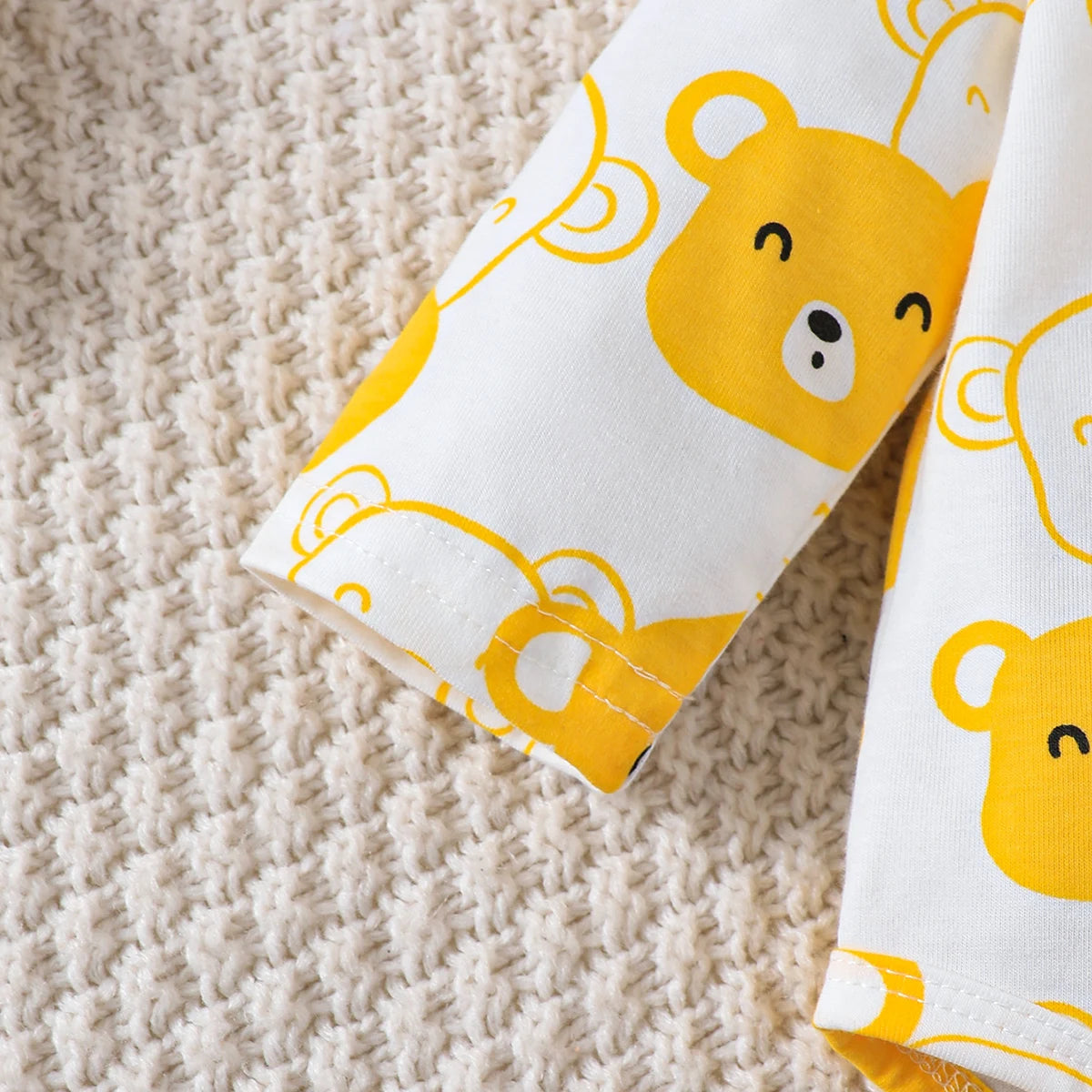 0-9 Months Baby Boy Set Little Bear Long Sleeve Bodysuit+Pants+Hat+Socks 4pcs/Set Baby Spring Autumn clothing Newborn