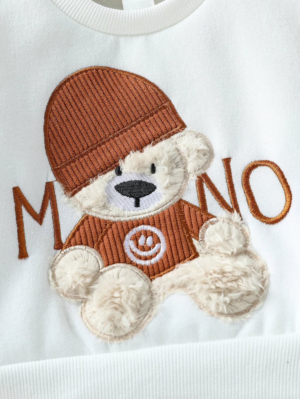2025 Baby Boys Autumn /Winter Outfits Sets Embroidery Letter Cartoon Bear Sweater Top &Pants 2pcs Cute Toddler Clothing Casual