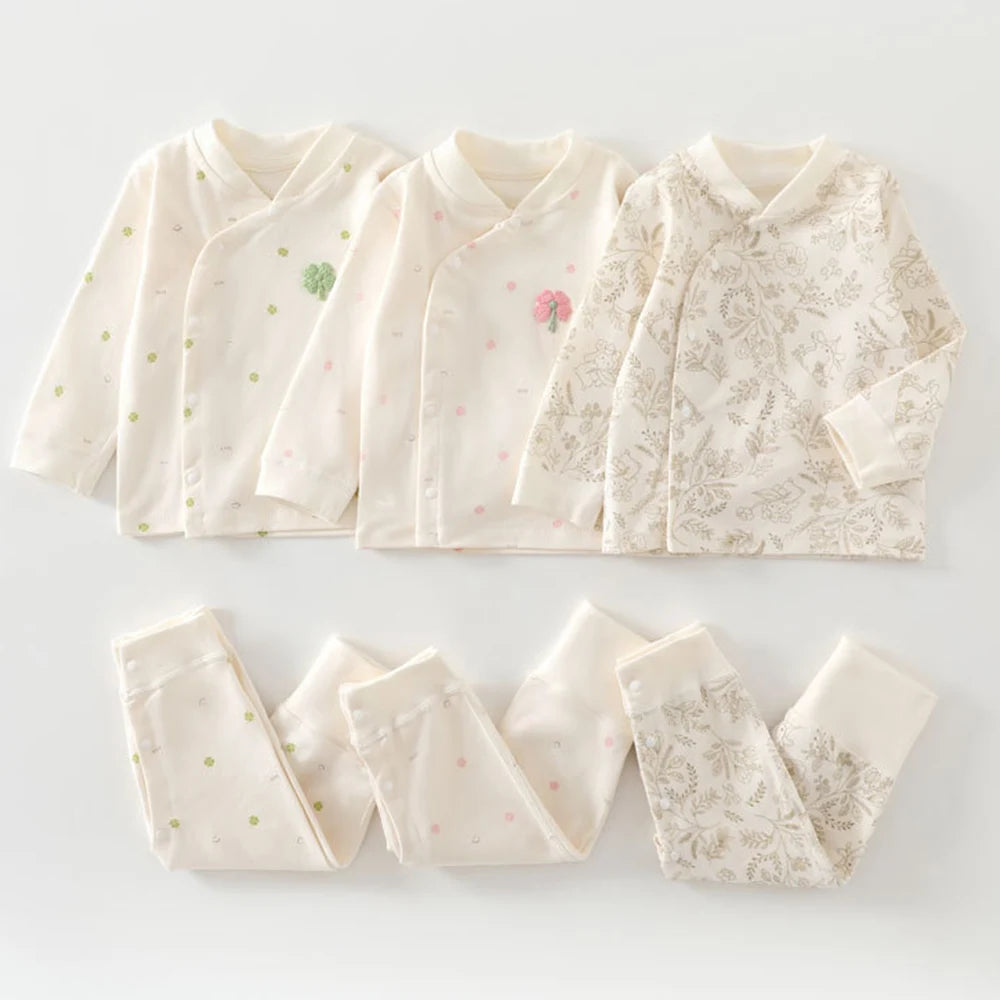 Baby Girls Outfit Set Cotton Long Sleeve Tops Pants Two Pieces Baby Boy Spring Outfits Newborn Clothing