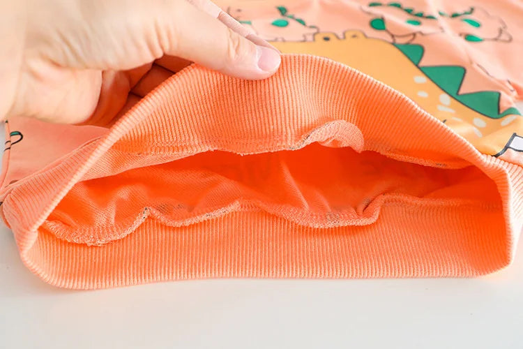 Kidsclick Kids’ Cartoon T-Shirt & Pants Set – Spring/Autumn 2-Piece Casual Outfit (Toddlers 1-5 Years)