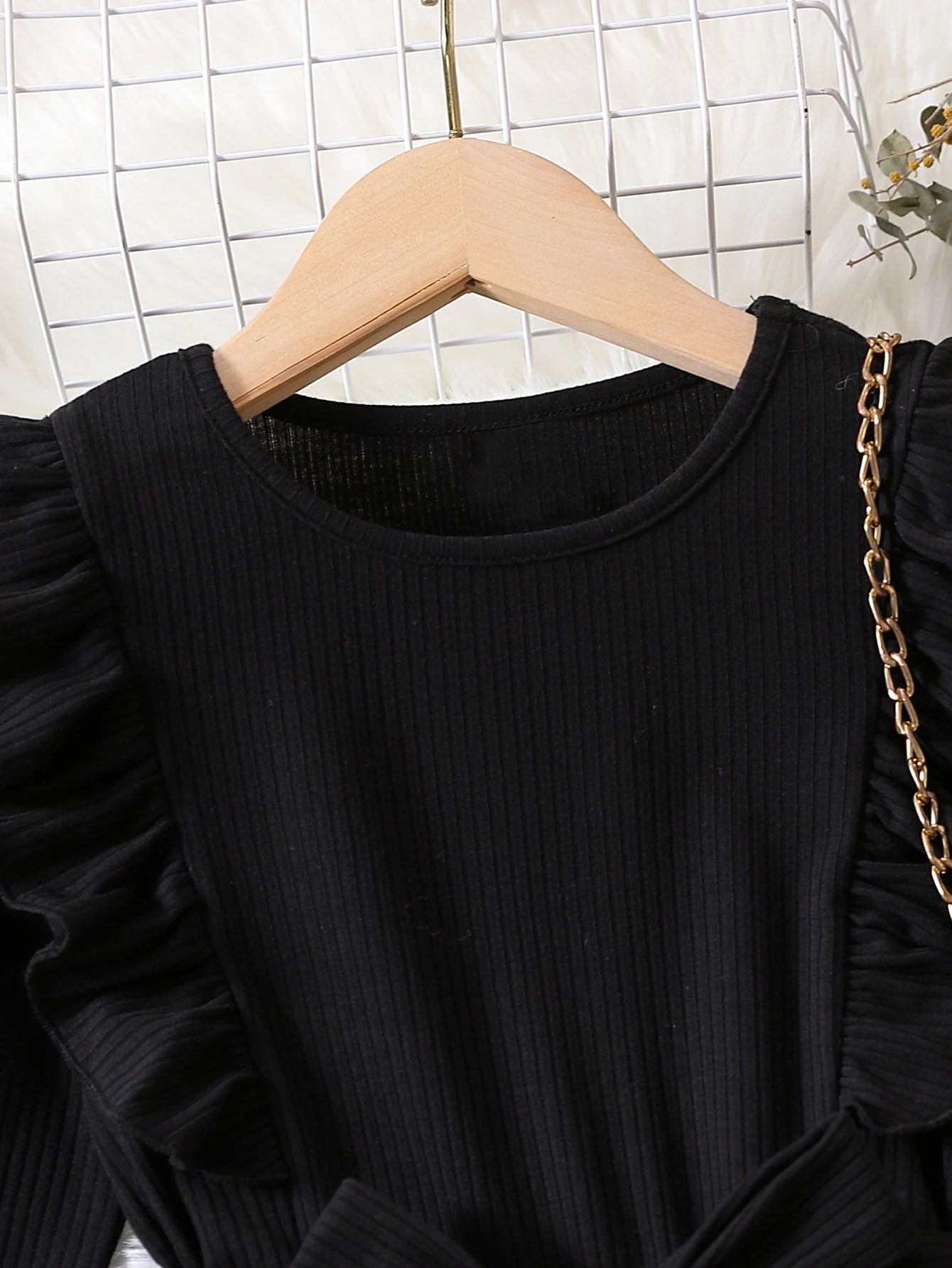 Girls Black Velvet Dress with Butterfly Design Autumn Winter Sweet Cool Princess Style Knitted Panel Velvet Skirt for Kids