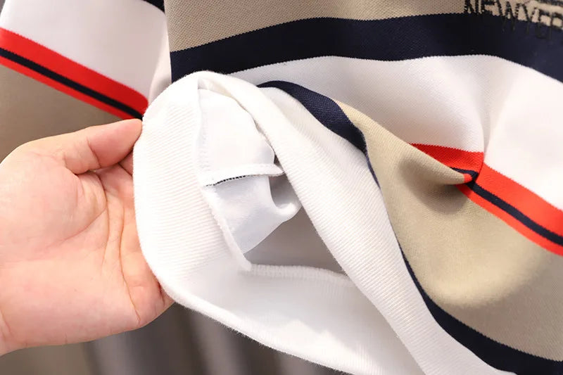 Kidsclick Toddler Boys’ 12-18 Months Christmas Two-Piece Outfit – Striped Long Sleeve Shirt & Pants Set