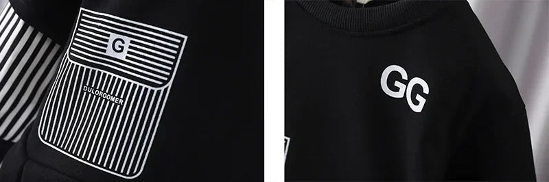 Autumn Baby Boy Clothes Children Stripe Sweater Pullover Top and Pant 2 Pieces Set Kid Girl O Neck Outfit Long Sleeve Tracksuit