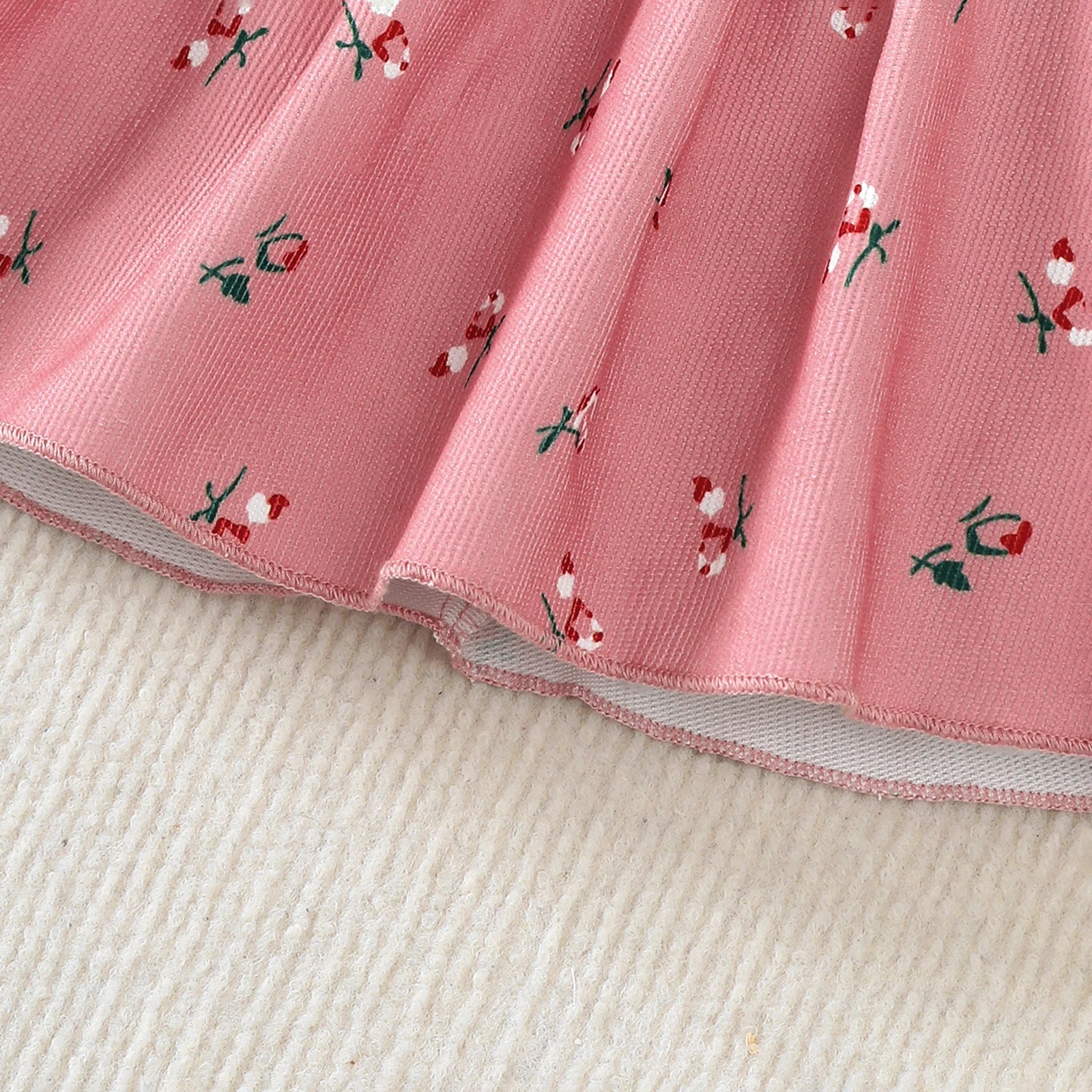 Kidsclick 2-Piece Baby Girl Summer Dress Set – Floral Dress with Large Bow & Headband for 0-24 Months