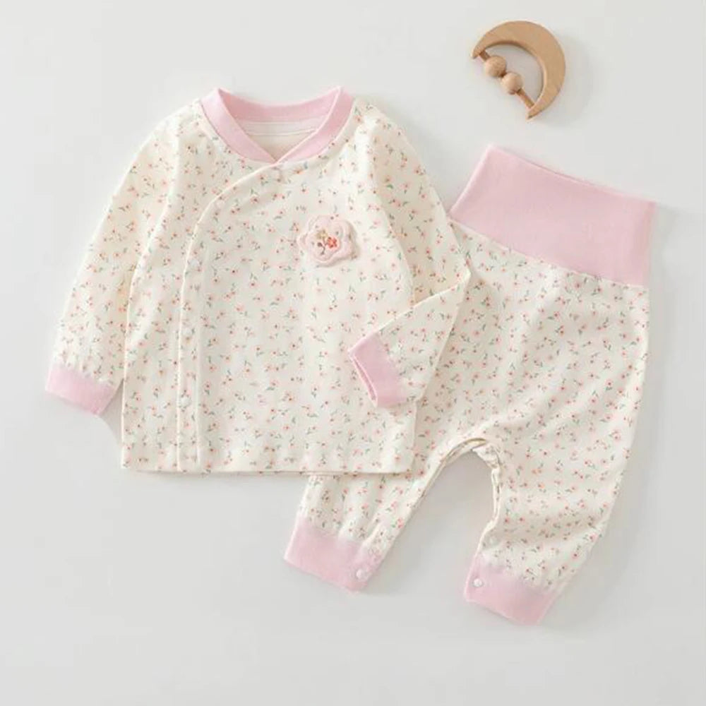 Baby Girls Outfit Set Cotton Long Sleeve Tops Pants Two Pieces Baby Boy Spring Outfits Newborn Clothing