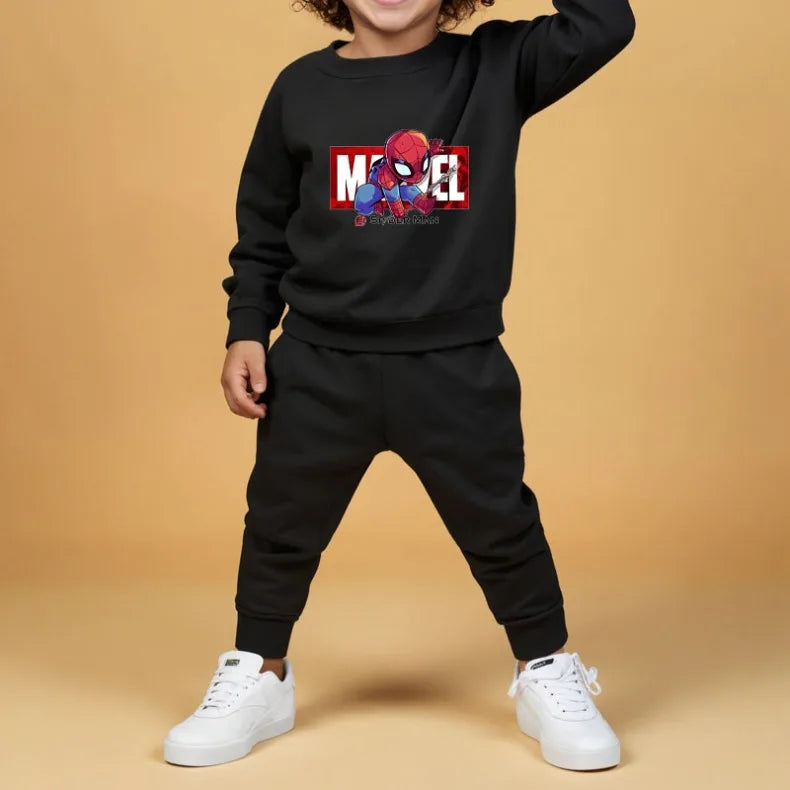 Anime Spiderman Printed Boys Sweatshirt Sets Spring/autumn Kids O Neck Hoodies Pants Two Piece Child Long Sleeve Clothes Set New