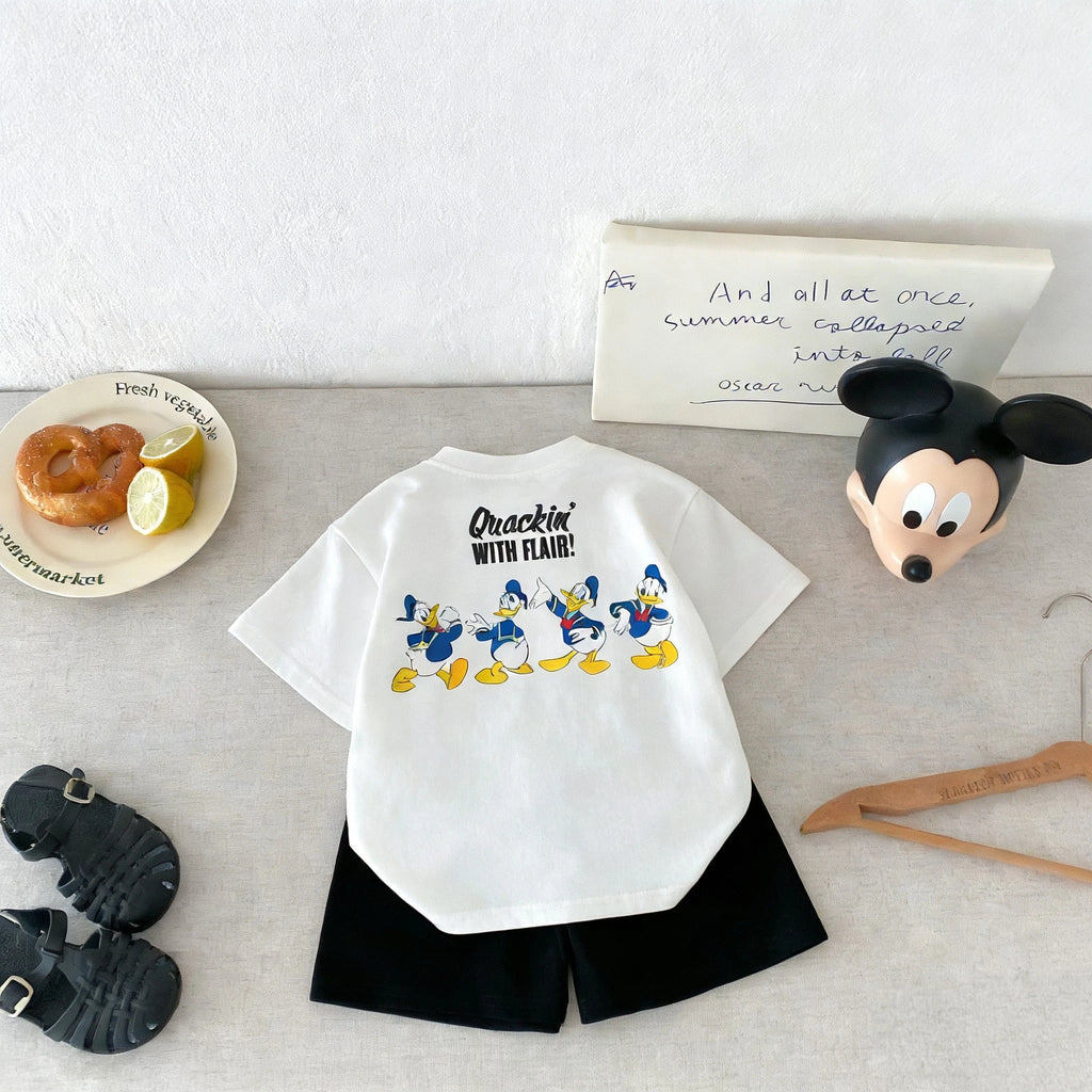 Kidsclick Boys’ Simba Cartoon T-Shirt & Shorts Set – Summer 2-Piece Outfit (Toddlers)