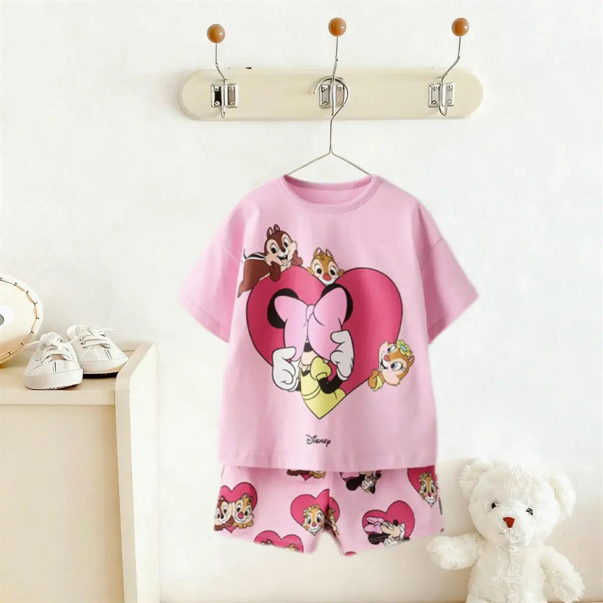 Child Costume Short-sleeved Outfits 1-7Age Boys And Girls Summer Clothing Popular Wear Cute T Shirt All-match Shorts Outer Wear