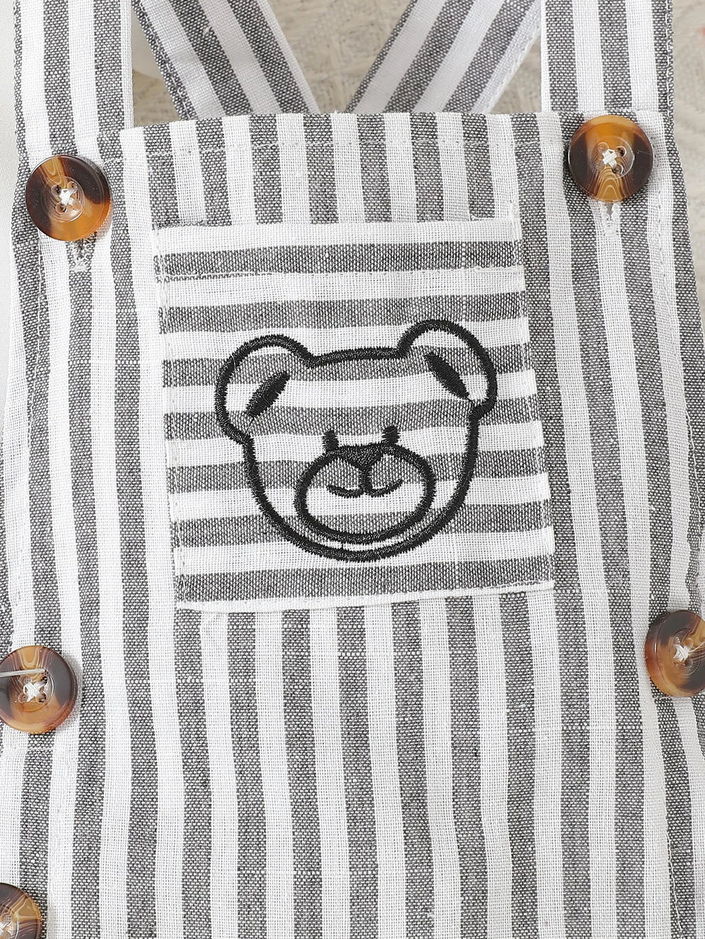 Infant Summer Thin Pack Diaper Coveralls Set for Baby Boys and Girls with Short Sleeve T-Shirt and Overalls Two-Piece Set