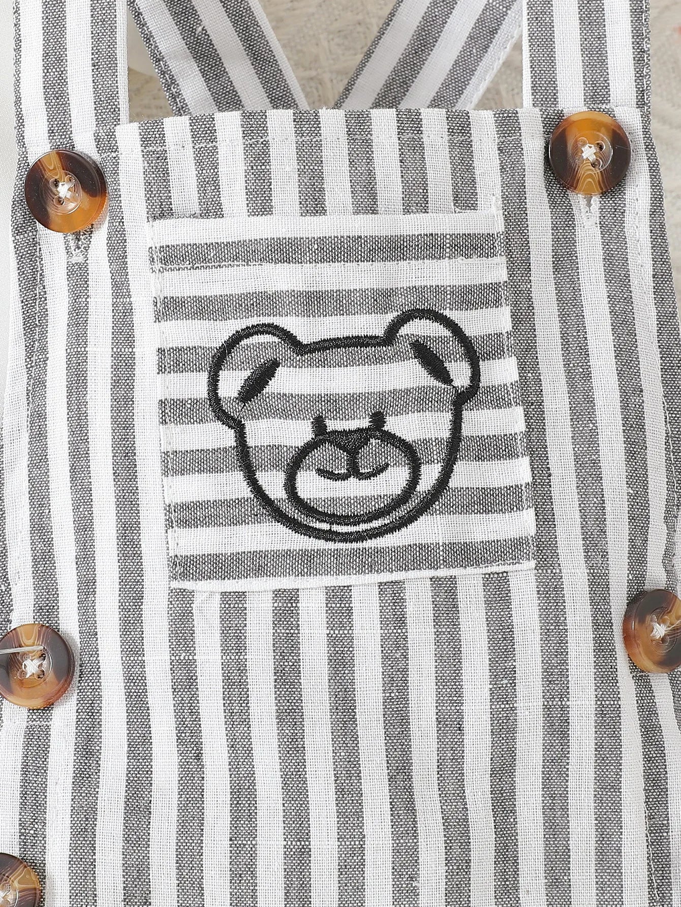 Infant Summer Thin Pack Diaper Coveralls Set for Baby Boys and Girls with Short Sleeve T-Shirt and Overalls Two-Piece Set