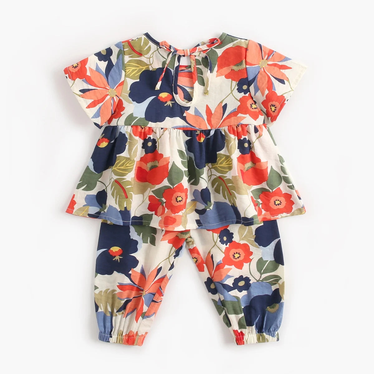 Fashion Flower Summer Children Sets Cotton Infants Girls Princess Clothes 2Pcs