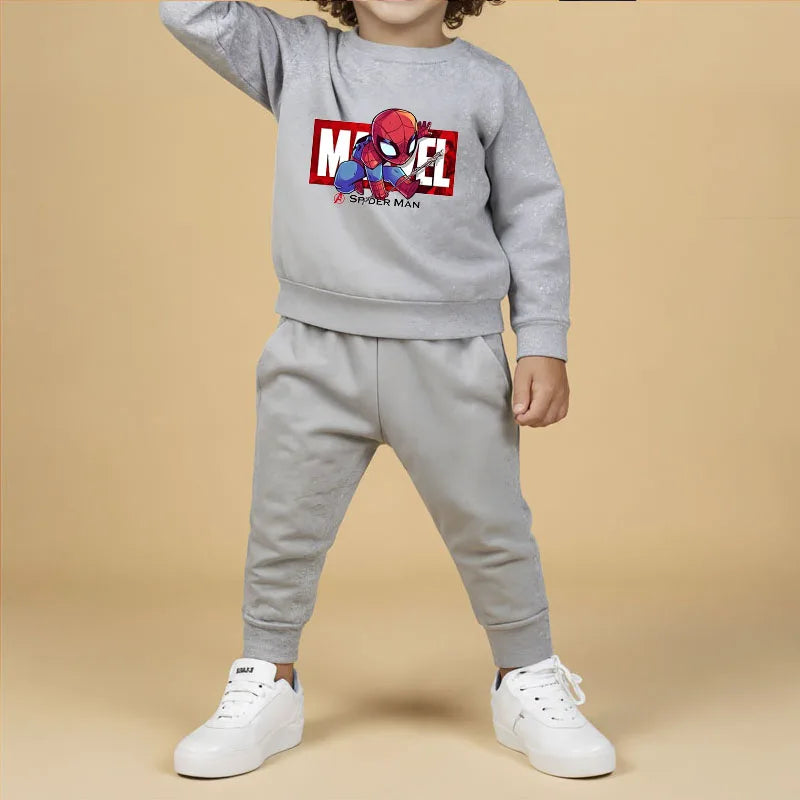 Anime Spiderman Printed Boys Sweatshirt Sets Spring/autumn Kids O Neck Hoodies Pants Two Piece Child Long Sleeve Clothes Set New