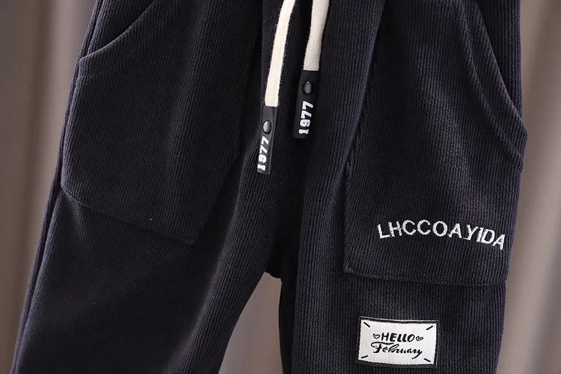 Kidsclick Toddler Boys’ 12-18 Months Christmas Two-Piece Outfit – Striped Long Sleeve Shirt & Pants Set