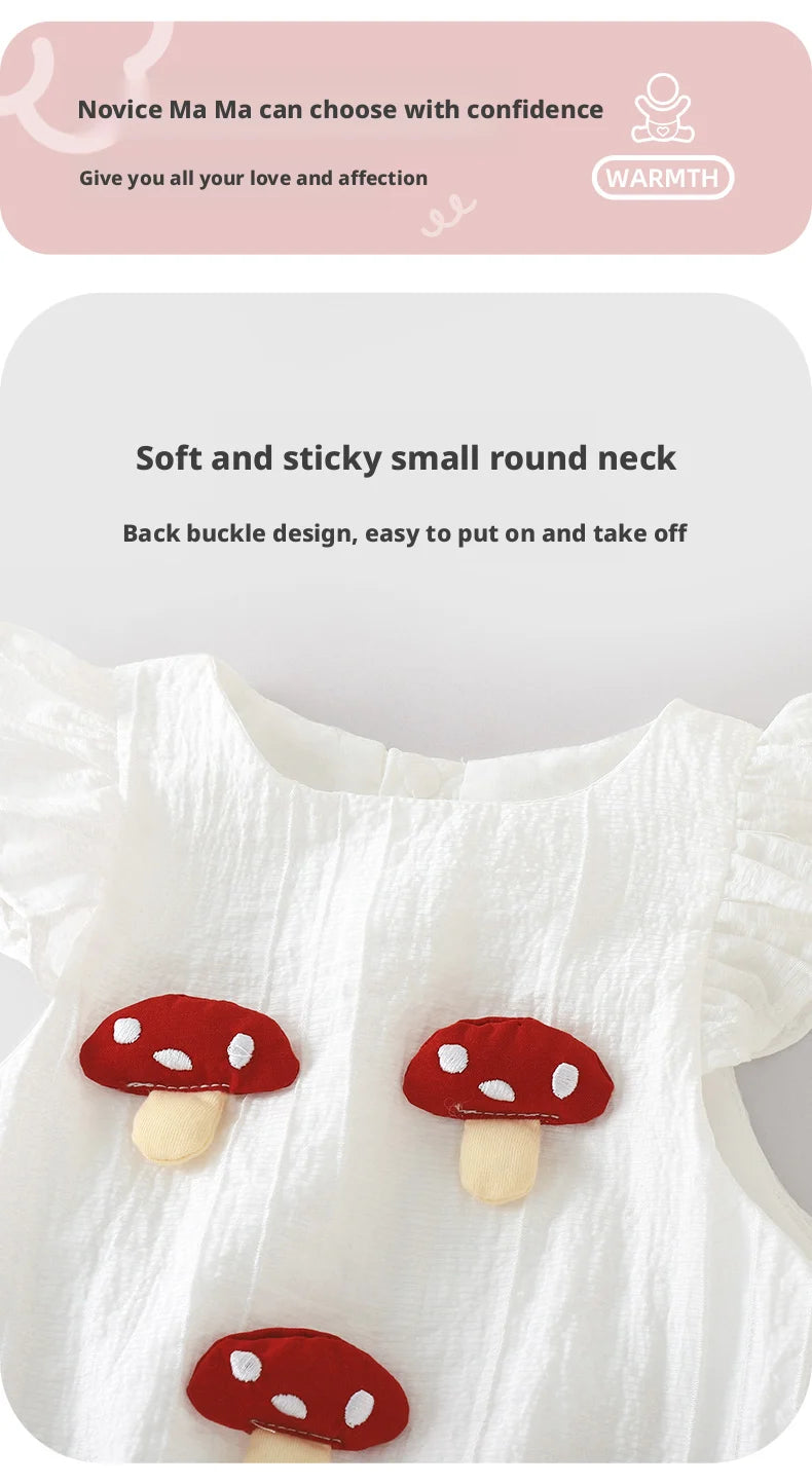 【Youqi】Chinese 0-2 Year Old Baby Girl Outfit Short-Sleeve Shorts Set New Style Baby Top Two-Piece Set Children's Fashionable Outfit