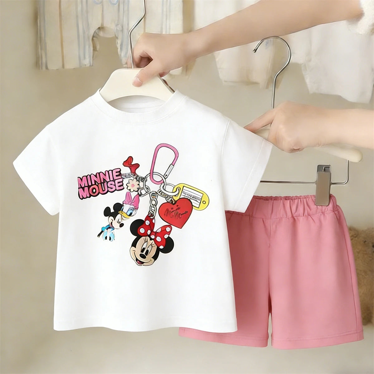 Kidsclick Kids’ Mickey Mouse T-Shirt & Shorts Set – Summer 2-Piece Casual Outfit (Boys & Girls)