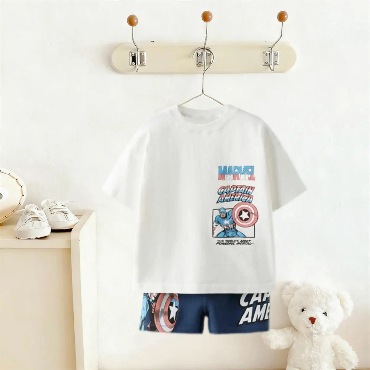 Child Costume Short-sleeved Outfits 1-7Age Boys And Girls Summer Clothing Popular Wear Cute T Shirt All-match Shorts Outer Wear