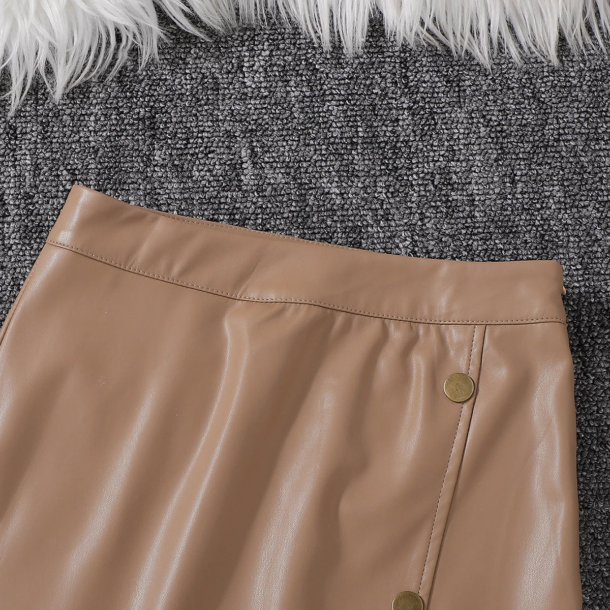 Girls Casual Hollow out Sleeve Top with Half Skirt Two-Piece Set Spring Autumn Fashion Kids Outfit