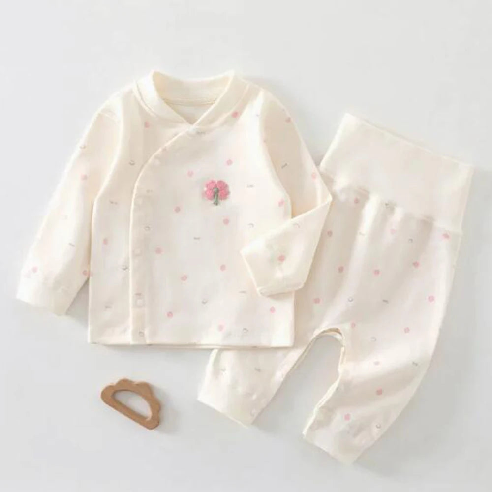 Baby Girls Outfit Set Cotton Long Sleeve Tops Pants Two Pieces Baby Boy Spring Outfits Newborn Clothing
