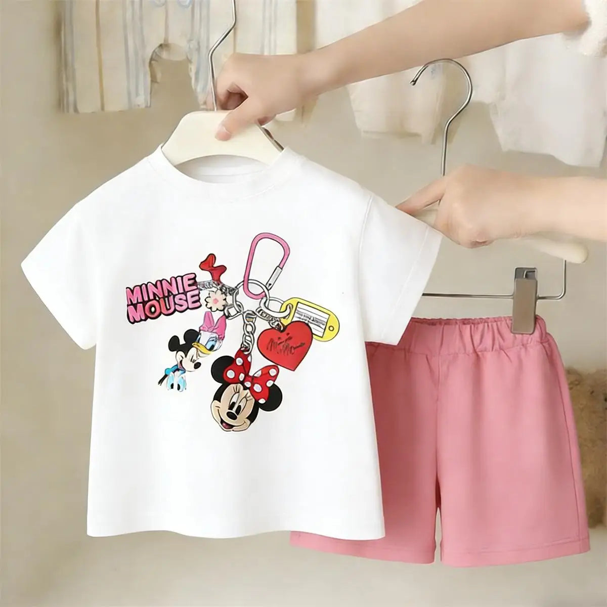 Kidsclick Kids’ Mickey Mouse T-Shirt & Shorts Set – Summer 2-Piece Casual Outfit (Boys & Girls)