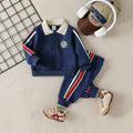 2Pcs 2025 New Style Autumn Winter Baby Boys Long Sleeve Sweatshirt &Pant Casual Sports Suit Western Fashion Clothes Set For 1-3Y